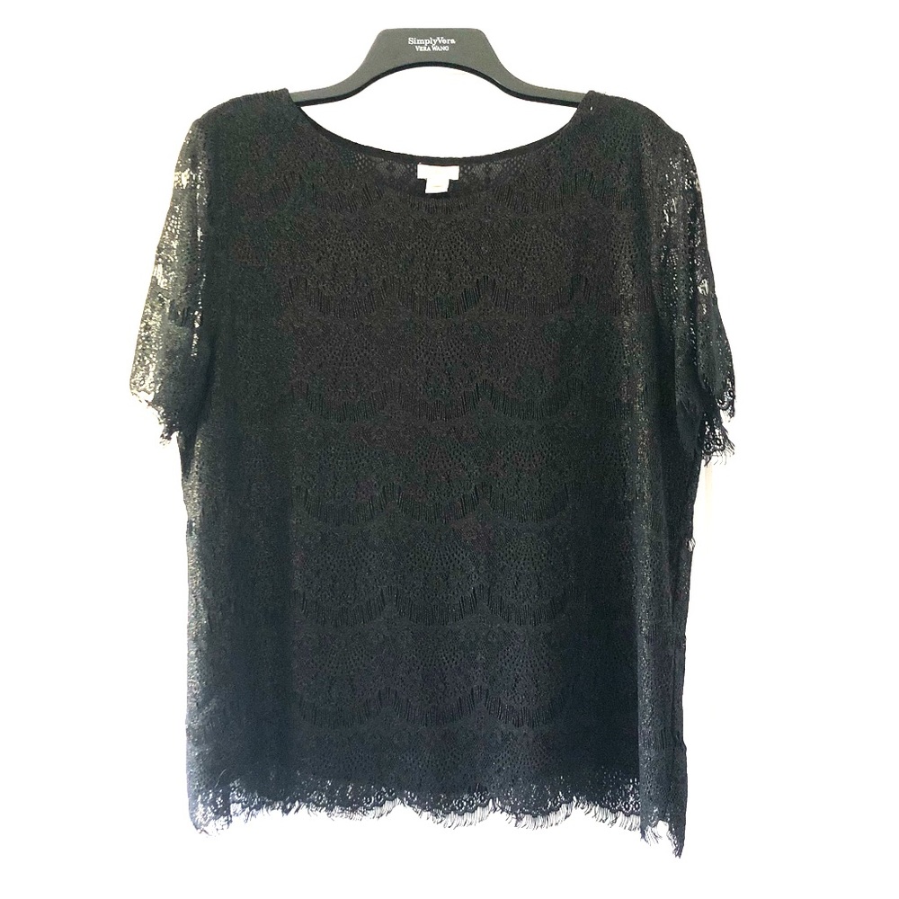 J. Crew blouse lace-type blouse